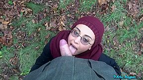 Kinky Brunette With Glasses Sucks Fat Prick For Some Cash