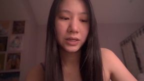 Asian slut gets destroyed ASMR by her own filthy fingers
