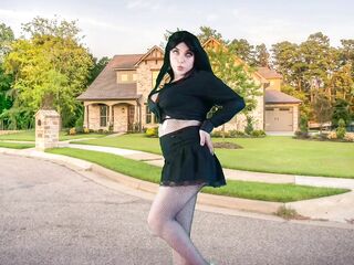 555 Femboy Outdoor Charming Gothic Traveller in front of Lovely Home