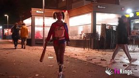 lady medusa is the nasty harley quinn. today she is gonna catch a huge cock