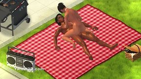 Game Preview - 3D teen gets her asshole pile drivered outdoors