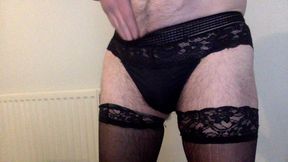 Me in my new jeans and old lingerie xxx