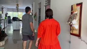 I Fuck the Stepdaughter of a Blind Man Next to Him, Semen Falls on Him and He Thought It Was Cream