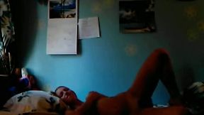 Pretty blonde girlfriend masturbates for me on webcam chat