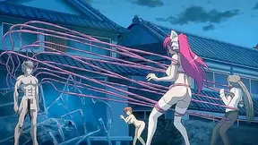 Busty redhead catgirl gets her tasty asshole fucked by tentacle demon