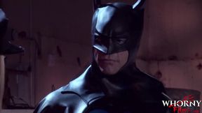 ”Batman Rescues Two Hotties Thirsty For threesome & His Tasty Jizz”