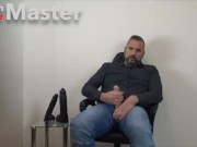 Interviewer asks for demonstration of skills using dildos. Toy instructions and JOI PREVIEW