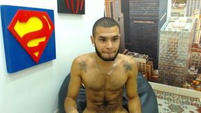 Hairy Latin Stud Jerks to Completion