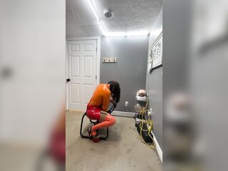 Velma riding her beloved chair with her biggest jock and large boobs