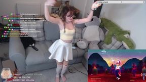Cute Twitch Streamer Girl Dancing To Shakira (shyphoebe) With Gamer Girl