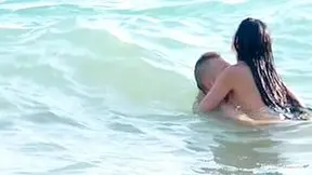 Getting Her Tits Out On A Nudist Beach Always Turns On Her Big Cock Boyfriend