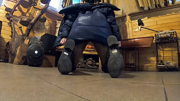 MilfyCalla compilation- Sucking dick, face fuck and swallowing cum while wearing boots-5-
