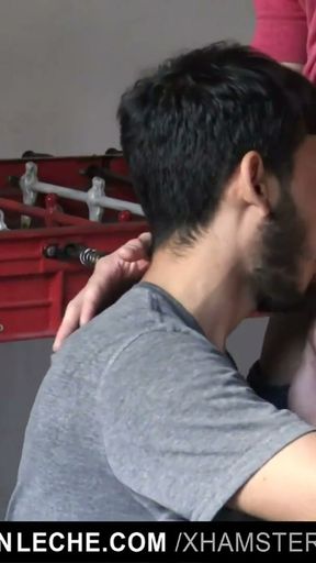 LatinLeche- Latino Boy Gets Covered In Cum By Four Hung Guys   Clip 1