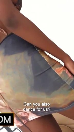 Big Natural Tits Ebony Teen Bushy Pussy RAMMED ROUGH In Amateur Casting   Clip 1