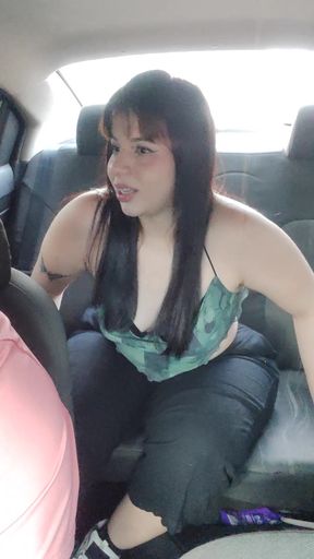 I finger my pussy passionately until I come in front of Uber driver.