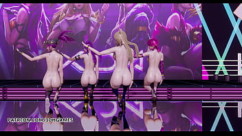 [MMD] GirlsDay - Something Kpop Striptease Ahri Akali Kaisa Evelynn League of Legends KDA Cosplay Uncensored Hentai Cartoon 4K 60FPS