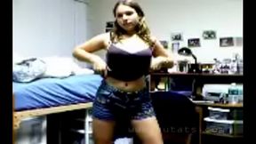 babe college dorm webcam strip(2)