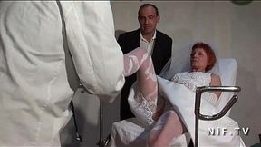 Hairy French bride gets hard anal and fist fuck in 3-way