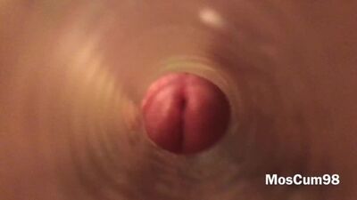 FUCK FLESHLIGHT 1-st TIME INSIDE VIEW (HUGE CUMSHOT)