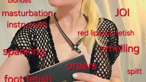 Mistress GospodaricaEmma gives instructions and orders to Her slave about JOI, smeling worn thongs, masturbation, foot fetish, spanking, nipple fetish and weights, cbt bondage for having his session