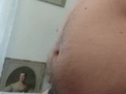 Belly rub after inflation