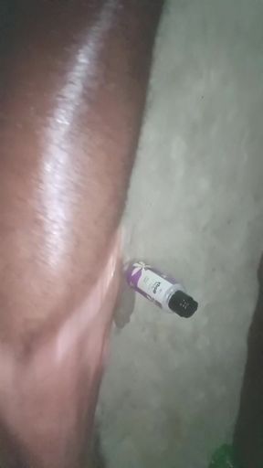 Putting oil on my body &amp; also to my buddy 😉 ...