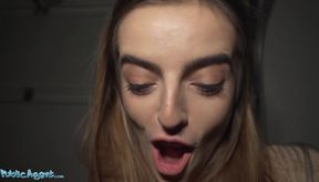 Public Porn French Babe Alba Lala Shows Off Her Small Tits on the Street