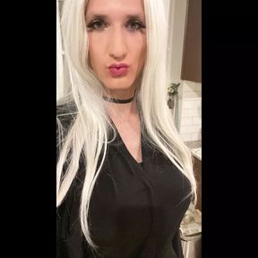 Platinum Blonde Crossdresser After Date