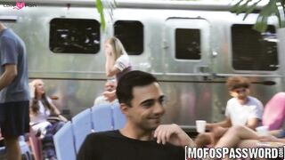 Blonde teen Juliette Mint seduces hung dude for some wild action fuck
