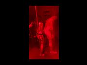 Wife pegging husband in the shower with a little f!sting thrown in