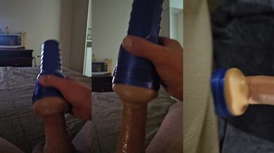 Big cock fucking fleshlight