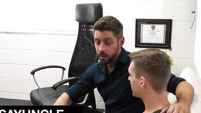 Doctor Johnny Ford Role Plays With Patient Jack Bailey And Breeds Him On The Couch - Therapy Dick