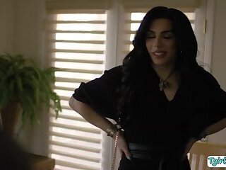 Tranny Ariel fucks her horny stepbro