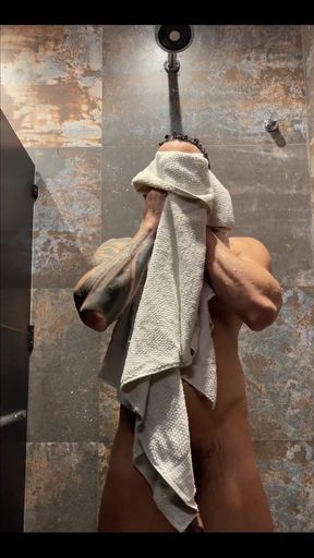 Gym Shower Cumshot