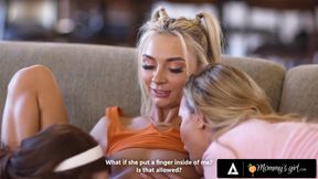 MOMMY`S GIRL - Beauty MILF Nikki Benz Teaches Stepdaughter Chloe Temple and Her Classmate Lesbian Sex!