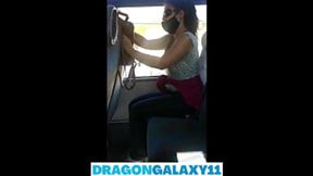 Brunette Brat on Public Dick&#x1F32D;-Meat Express Tramway Licking & Flashing Frenzy