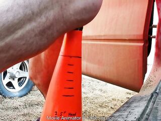 Private Clip, Taking XL Cone Toy Mod Outdoors at Work Alone