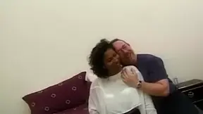 Facialized newbie joining in retro threesome