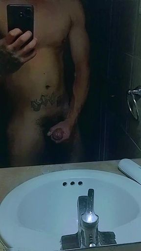 Masturbating