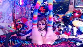 Cum Encouragement Tongue Out In Knee High Socks