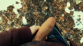 Piss with Erection and Quick After That Cumshot POV