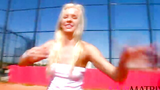 Blonde Babe Eden Shows Her Ass