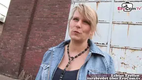 German Housewife next door does sex casting