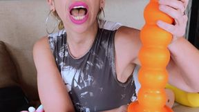 KinkyJO reviews massive bulge balls dildo