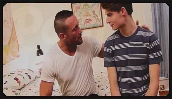 Twink Rides Older Guy’s Thick Cock - Gay Hardcore Action