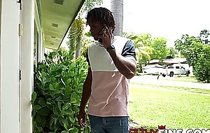 Jackies pussy clings to Jays big black cock