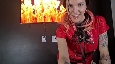 Horny Succubus visits human this Halloween and sucks all his energy!!