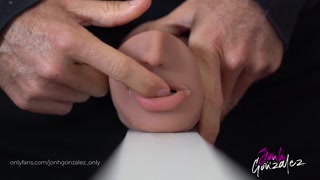 Fleshlight Mouth Fuck - Loud Moaning and Cum in Mouth - Male Sex Toy