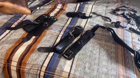 my naughty petite neighbor cums over to try BDSM with me