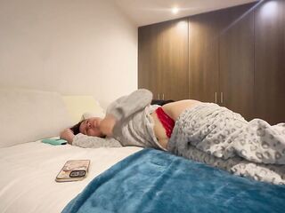 This chab surprises me from behind with his fingers unfathomable inside my soaked center and I come